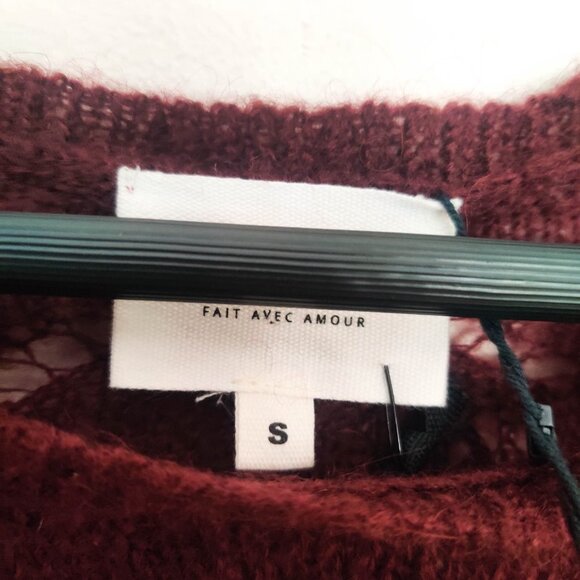 Sezane Daya Mohair Sweater in Prune Small NWT - Picture 9 of 9